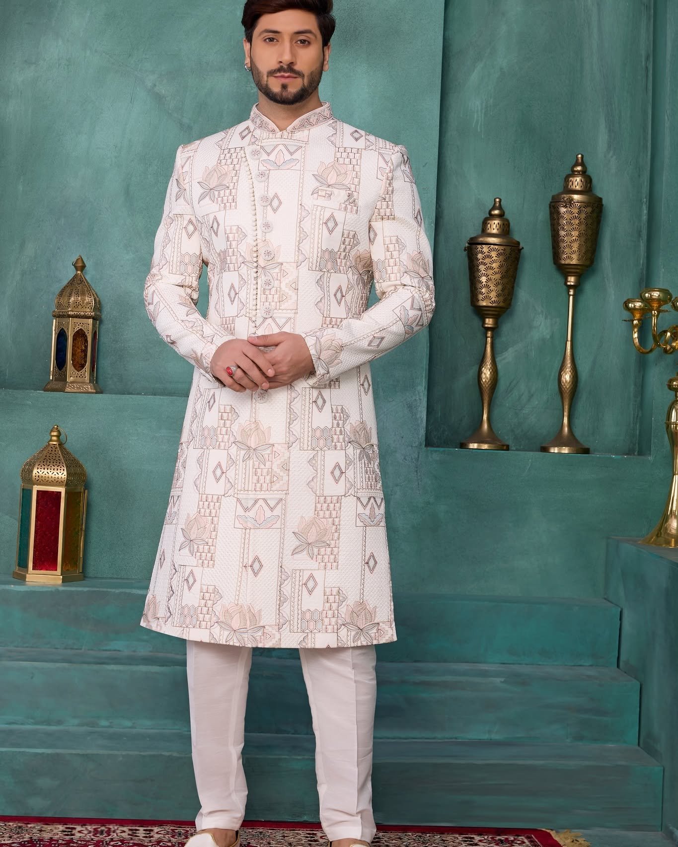 Elegant Pink Designer Sherwani for Men